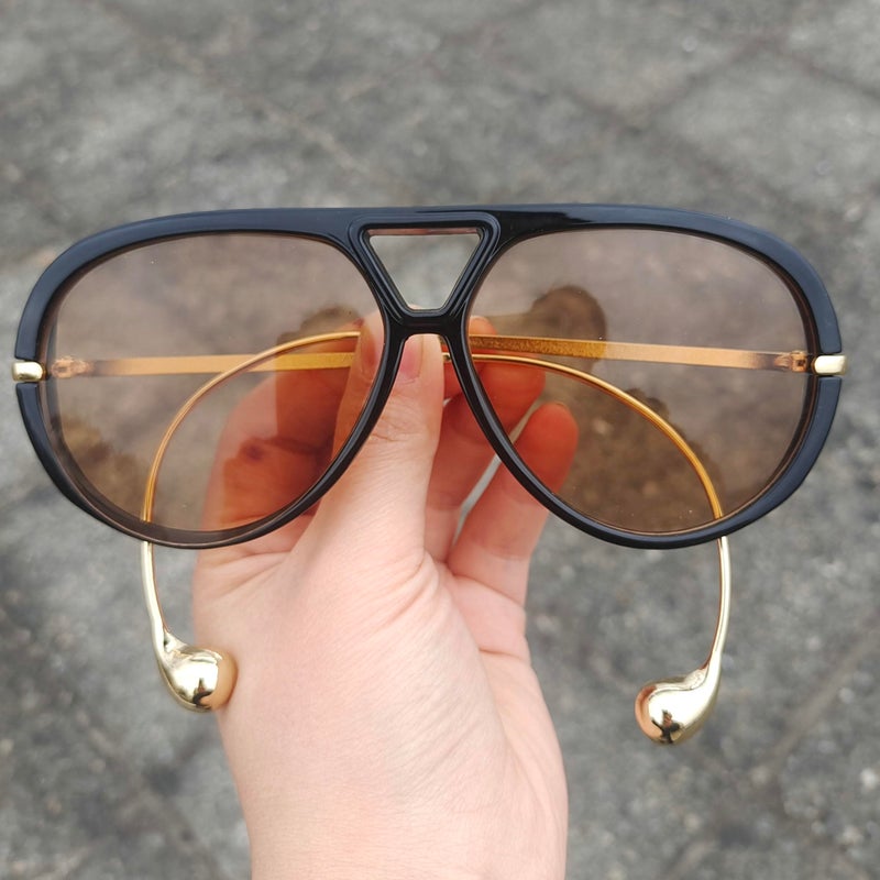 willochra Vintage Oversized Pilot Shield Sunglasses Women Luxury Trendy Goggles Sun Glasses For Ladies Big Frame Eyewear UV400 (C2) - Image 5