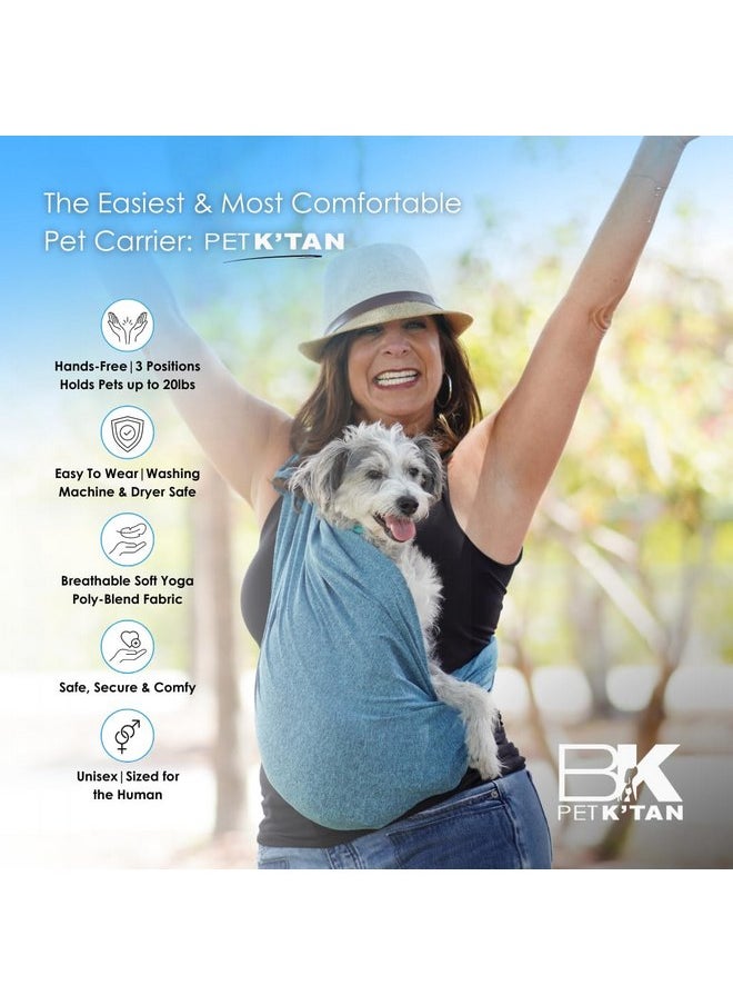 Baby K'tan Pet K'tan Dog Sling Carrier: Hands Free for Small & Medium Dogs - #1 Pet Travel Accessory & Gift -Bond with New Puppy- Safe Durable Soft-Hands Free - Cats & Small Animals Anti-Anxiety-Sized for Human  - Image 3