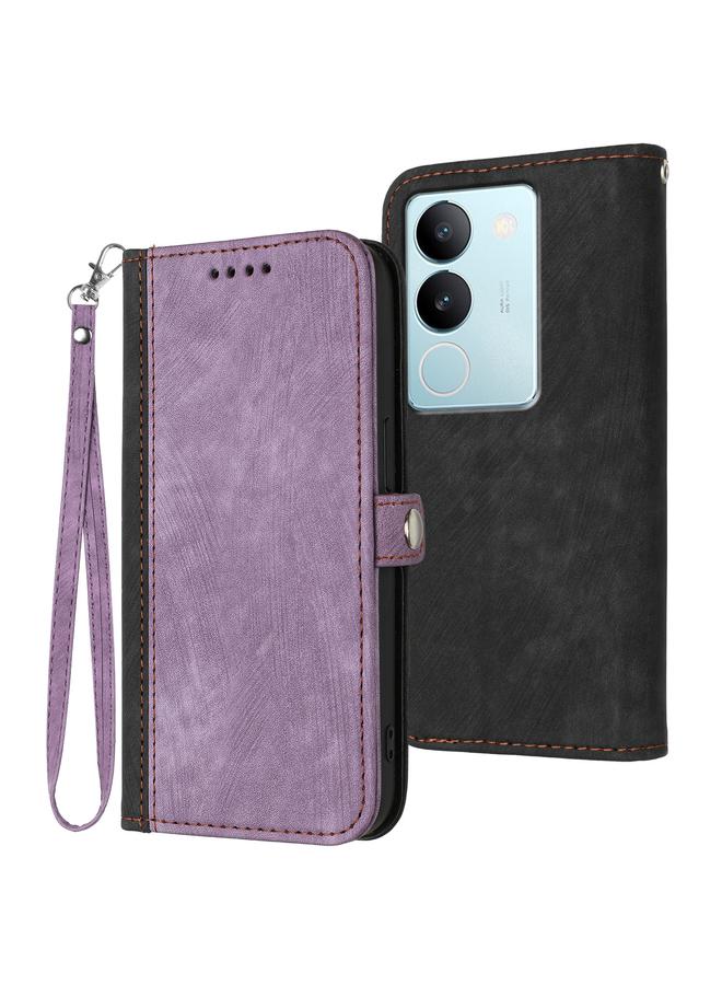 erorex Case For vivo V29 5G Global/V29 Pro Side Buckle Double Fold Hand Strap Leather Phone Case - Image 1
