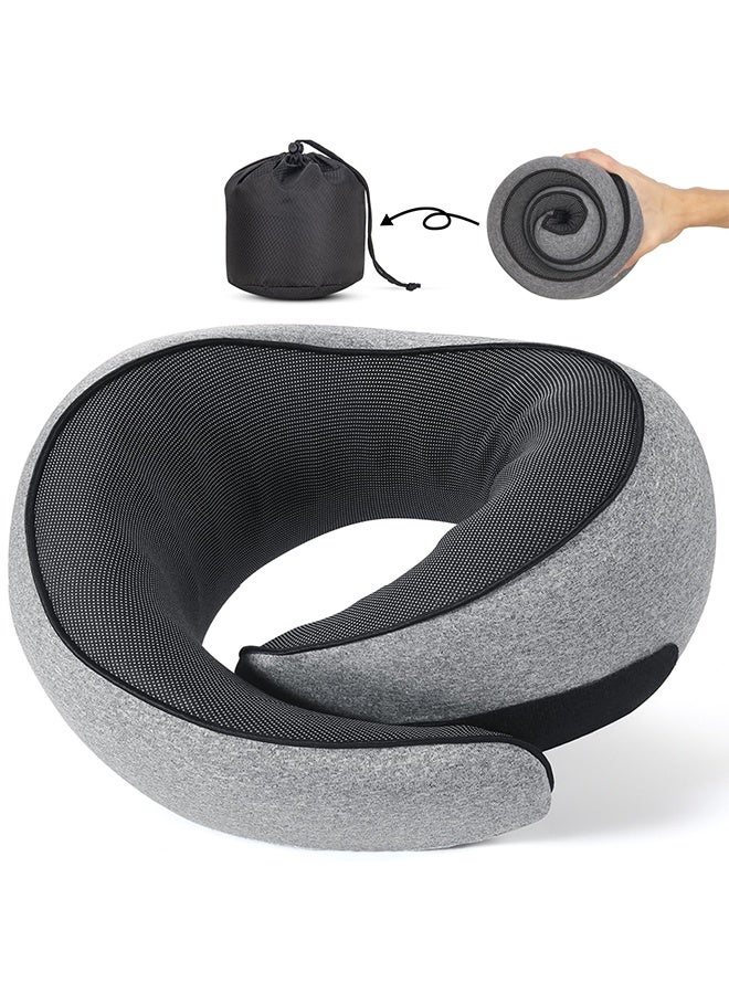 meayul Travel Pillow, Travel Neck Pillow for Airplanes Car, Memory Foam Travel Pillow, Sleeping Essentials for Long Flight 360° Head Support Degree Comfort and Breathability - Image 1