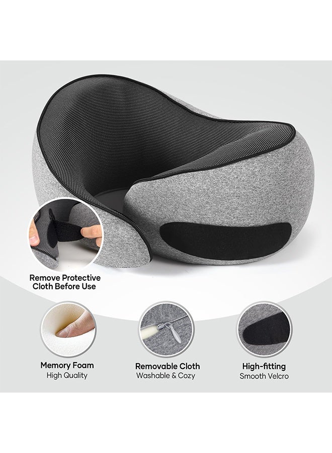 meayul Travel Pillow, Travel Neck Pillow for Airplanes Car, Memory Foam Travel Pillow, Sleeping Essentials for Long Flight 360° Head Support Degree Comfort and Breathability - Image 2