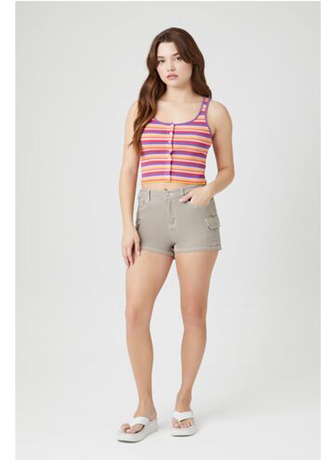 FOREVER 21 - Striped Sweater-Knit Tank Top - Image 1