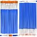 Hoplito 36 Pcs Paint Brushes Bulk Flat and Tip Round Acrylic Paint Brushes Nylon Hair Artist Brush for Classroom Crafts All Purpose Oil Watercolor Face Nail Painting Touch Up - Image 2