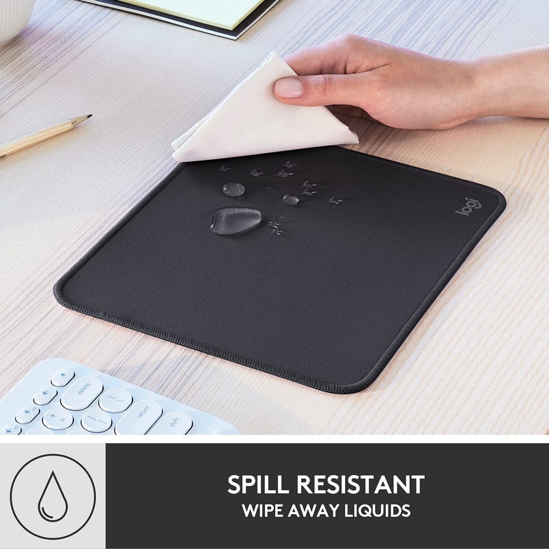 Logitech Mouse Pad - Studio Series  Computer Mouse Mat With Anti-Slip Rubber Base  Easy Gliding  Spill-Resistant Surface  Durable Materials  Portable  In A Fresh Modern Design  Graphite - Image 3