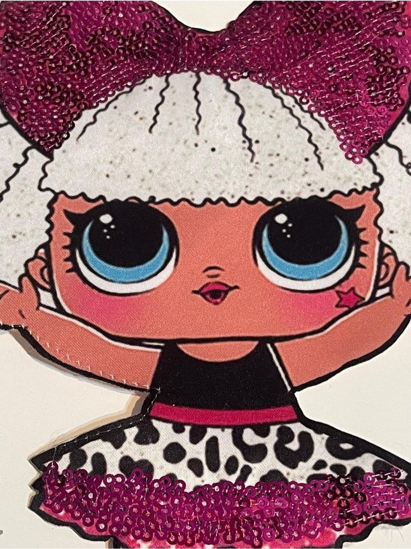 Gönülden Tasarım Heartfelt Design 23X18 cm Lol Doll Party Sequined Applique Badge Patch Accessory - Image 1