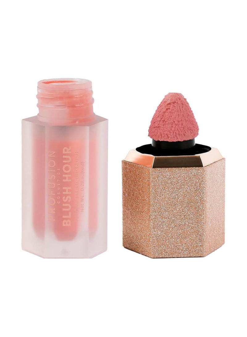 profusion Cosmetics Blush Hour for Face Lightweight and Long Wearing Soft Matte Liquid Blush Provides Natural Finish Creamy Texture Which is Buildable Essential Beauty Tool for Raising Your Glow - Image 1