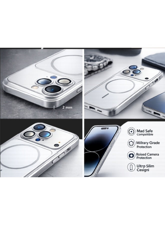 Desert iPhone 15 Pro Max MagSafe Compatible Ultra Slim Protective Case White - Image 3