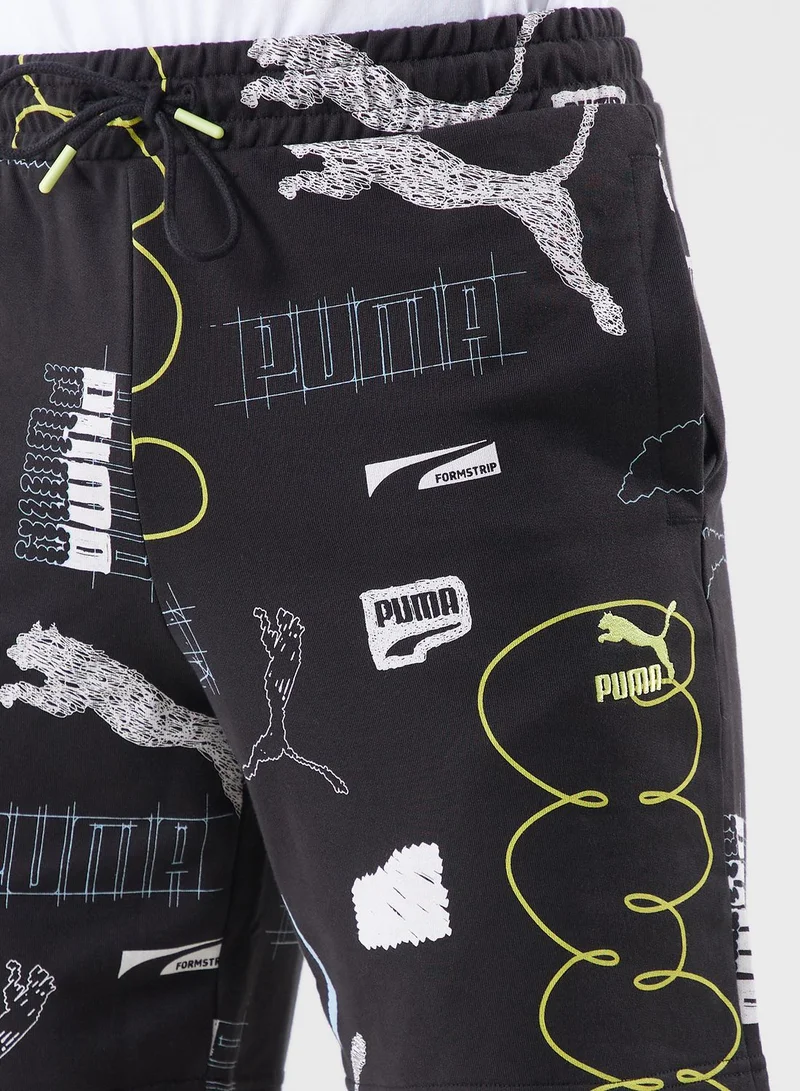 PUMA 8" Classics Brand Love All Over Printed Shorts