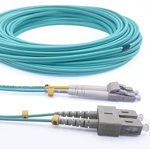 Elfcam® - 2m Fibre Optic Cable SC/UPC to LC/UPC Multimode Duplex 50/125um OM3 LSZH(2M) - Image 1