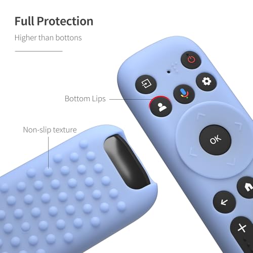 AKSHFETH Silicone Remote Cover for TCL RC813/FMB1, RC923/FMB3 Smart TV Remote Case with Lanyard (Glow Blue) - Image 3