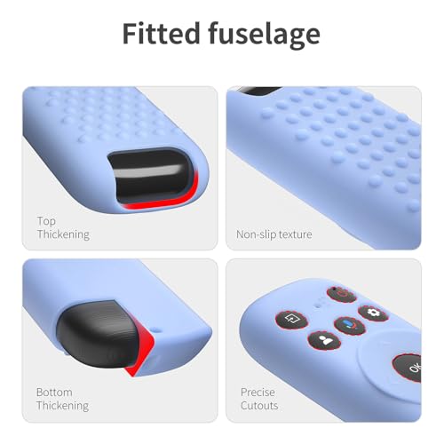 AKSHFETH Silicone Remote Cover for TCL RC813/FMB1, RC923/FMB3 Smart TV Remote Case with Lanyard (Glow Blue) - Image 5