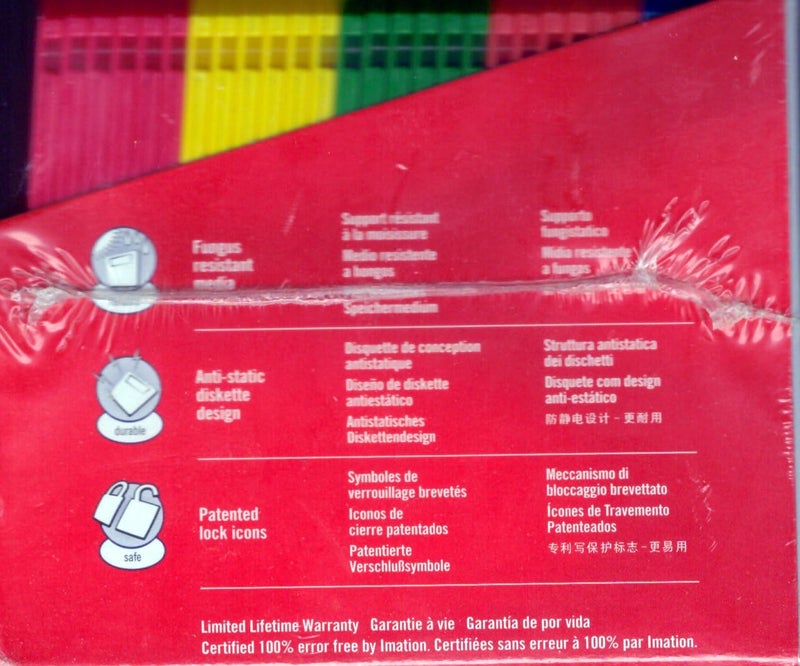 imation ™ 3 1/2" Bulk Diskettes, IBM(R) Format, DS/HD, Rainbow, Box Of 30 - Image 2