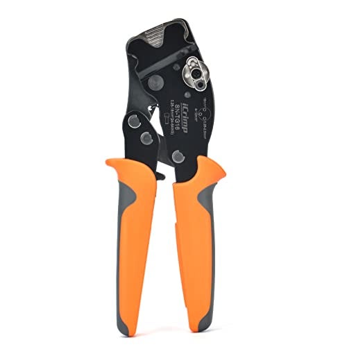 IWISS iCrimp Square Ratchet Crimper for End Sleeves and Ferrules AWG 24-6 - Image 1