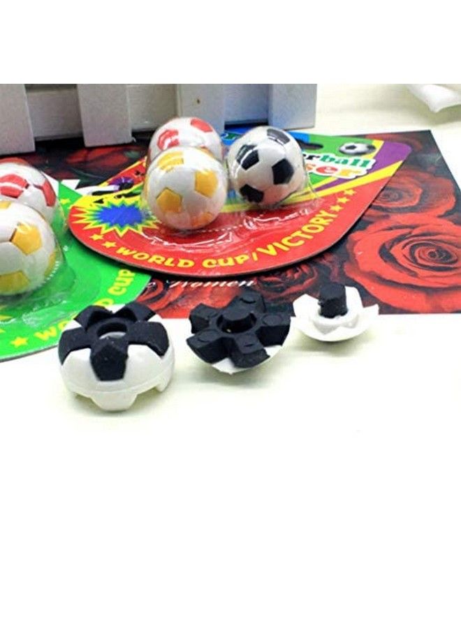 STOBOK 24 قطعة من ممحاة كرة القدم وممحاة الكرة الرياضية ومجسمات كرة القدم وزينة كرة القدم الصغيرة هدايا تذكارية لحفلات أعياد الميلاد للأولاد - Image 4