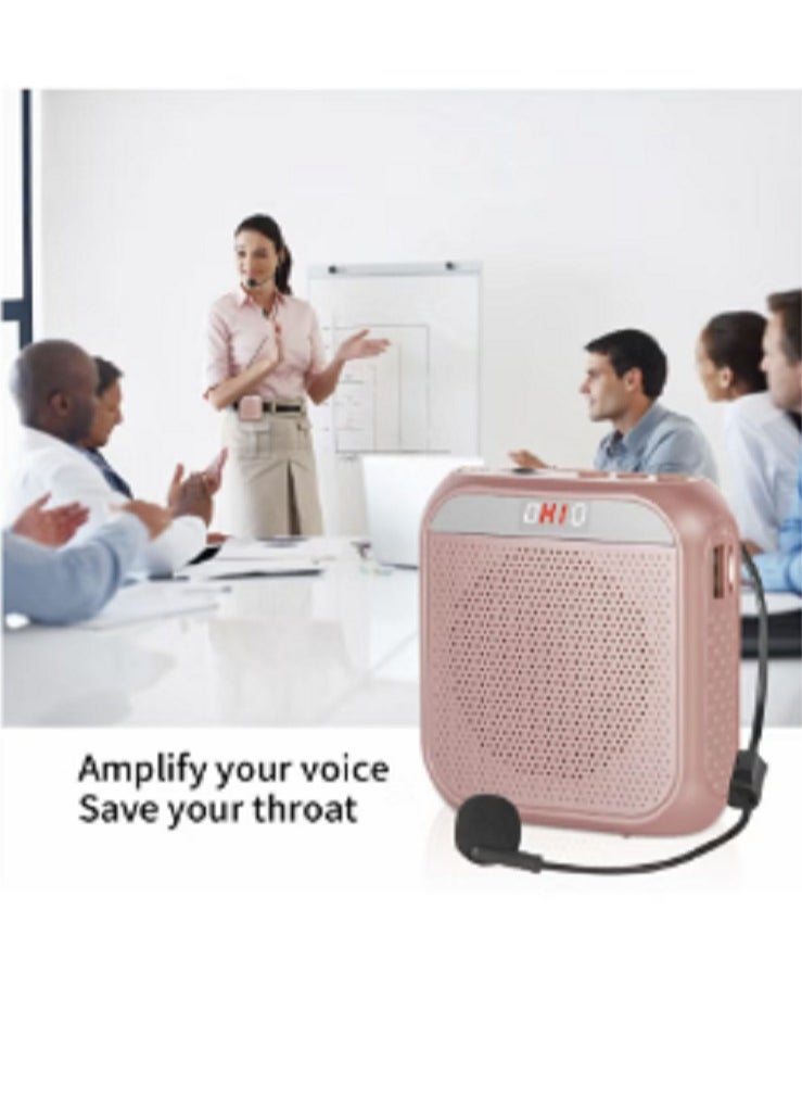 Generic Voice Amplifier, 3.5mm Wired Microphone Headphone Voice Amplifier 2200mAh Rechargeable Multifunctional Noise Canceling Speaker Support U Disk and TF Card  - Image 3