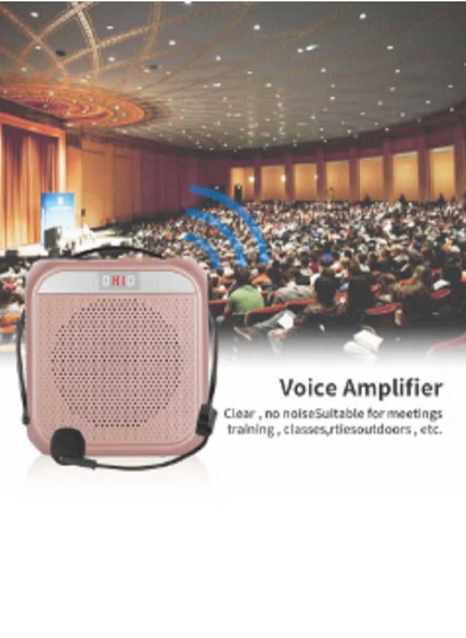 Generic - Voice Amplifier, 3.5mm Wired Microphone Headphone Voice Amplifier 2200mAh Rechargeable Multifunctional Noise Canceling Speaker Support U Disk and TF Card - Image 1