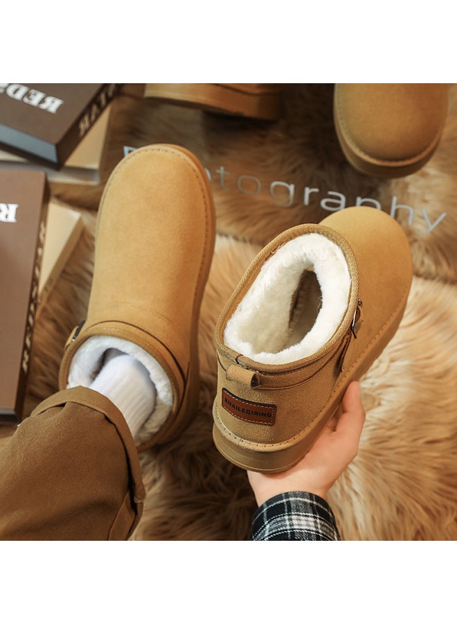 Short Snow Boots, Loafers,  Winter New Thick-soled Cold-proof, Fleece-lined, Thickened, Warm Northeast Cotton Shoes