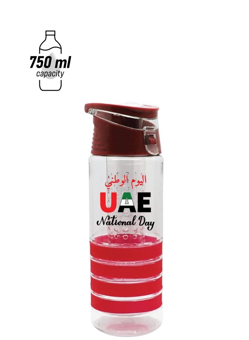 UAE National Day Fruit Infuser 750ml Water Bottle-Sports Health Juice Maker For Sports-Exercise-Gym-Outdoor-Healthy Water Bottle  - Image 1