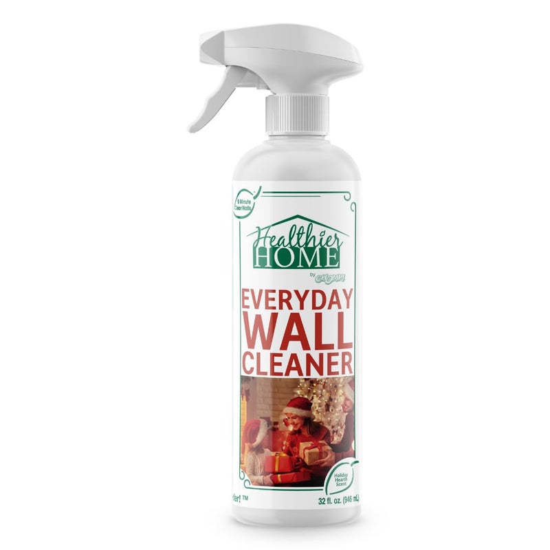 CHOMP! Painted Wall Cleaner Spray: Healthier Home 5-Minute CleanWalls 4-in-1 Multipurpose, Ceiling and Baseboard Cleaning - Dirt, Dust, Odor and Stain Remover - 32 Oz (Holiday Hearth Scent) - Image 1