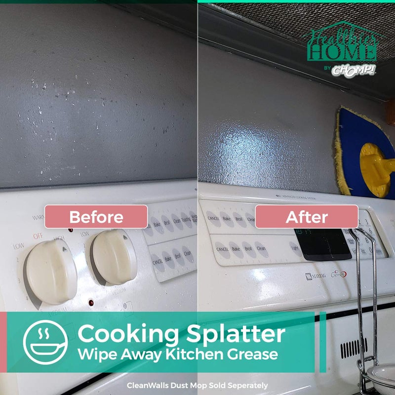 CHOMP! Painted Wall Cleaner Spray: Healthier Home 5-Minute CleanWalls 4-in-1 Multipurpose, Ceiling and Baseboard Cleaning - Dirt, Dust, Odor and Stain Remover - 32 Oz (Holiday Hearth Scent) - Image 3