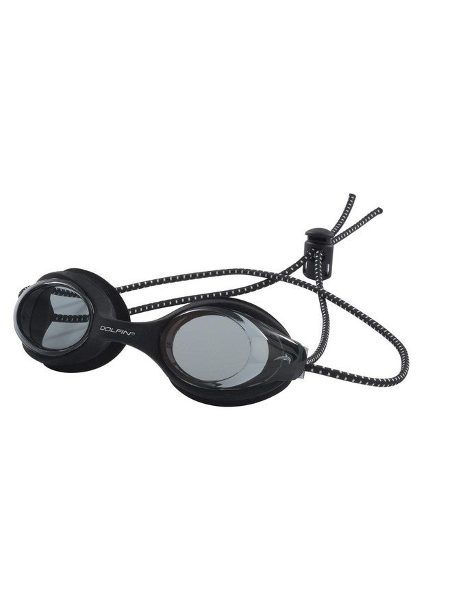 Dolfin Bungee Racer Swim Goggles (Black Black) - Image 1