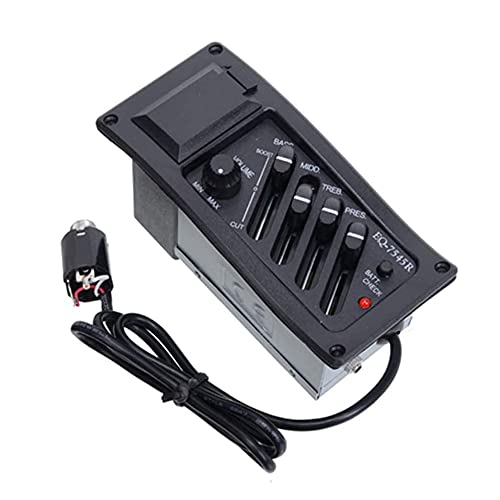 Jiayouy Guitar Pickup 4 Band EQ-7545R Preamp Amplifier Equalizer Tuner Piezo Pickup for Acoustic Guitars - Image 2
