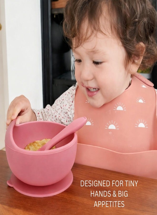 Nestlooms Baby Feeding Bowl & Spoon I Silicone Unbreakable Non-Slip Suction Base Design I BPA Free, Dishwasher, Freezer & Microwave Safe I Feeding Kit for Infants & Toddler (Pink Popsicle) - Image 5