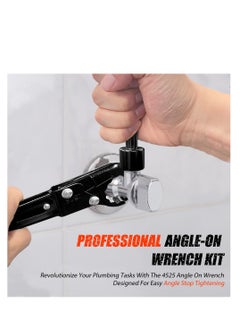 SYOSI Plumbing Tools Angle Stop Wrench Kit, Dual Kwik Tite Wrench Kit, Angle Stop Wrench, Plumbing Wrench, Professional Plumbing Toolset For Easy Angle Stop And Supply Nut Installation  - Image 2