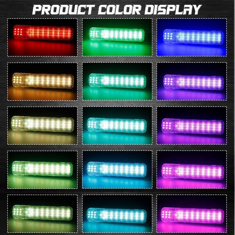NDRUSH RGB LED Interior Door Panel Courtesy Light Door Light Assembly Compatible with Silverado/Sierra C/K 1500 2500 3500 Pickup Suburban Tahoe Avalanche Yukon Cadillac Escalade - Image 2