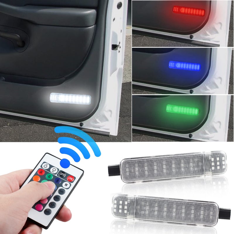 NDRUSH RGB LED Interior Door Panel Courtesy Light Door Light Assembly Compatible with Silverado/Sierra C/K 1500 2500 3500 Pickup Suburban Tahoe Avalanche Yukon Cadillac Escalade - Image 1