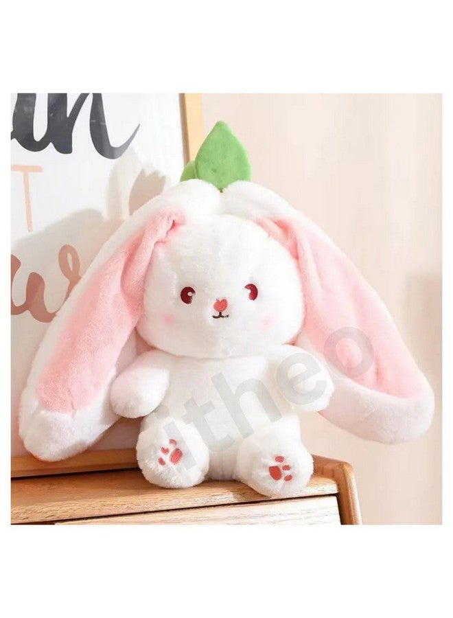 إيثيو وسادة أرنب فراولة جزرة قابلة للعكس من إيثيو | ألعاب أرنب ناعمة بسحاب | آمنة ومتينة | تصميم مريح وقابل للعكس للأطفال | سحاب ناعم | خامة فائقة النعومة | هدية للأطفال - Image 3