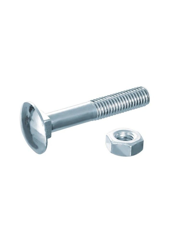 suki Round-head Screw DIN 603 With Nut, Pack of 10 
