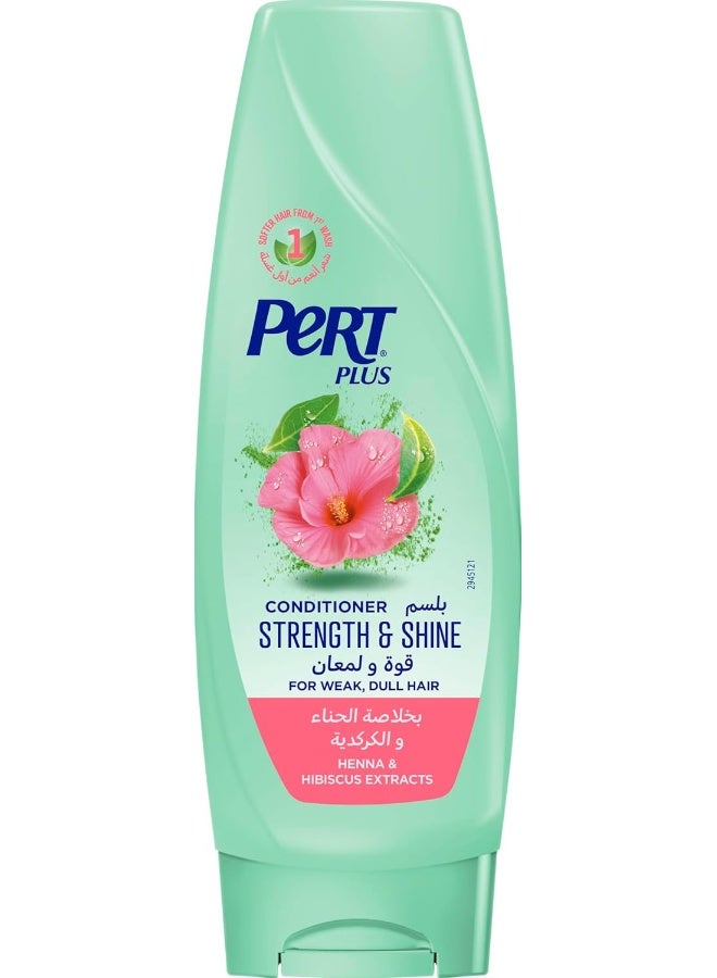 PERT PLUS بلسم بيرت بلس للقوة واللمعان مع مستخلص الحناء والكركديه، 360 مل - Image 1