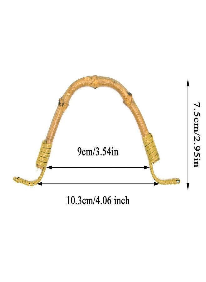 LhyBtm 2 Pack Bamboo Teapot Handle Replacement Accessories for Ceramic & Pottery Tea Pots & Kettle - U-Shape Handle, 4 Inch - Image 2