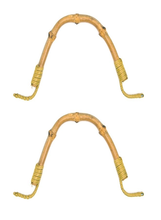 LhyBtm 2 Pack Bamboo Teapot Handle Replacement Accessories for Ceramic & Pottery Tea Pots & Kettle - U-Shape Handle, 4 Inch - Image 1