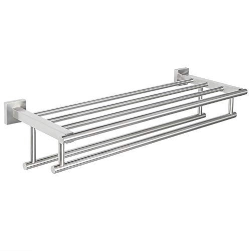 Alise Towel Rack,Towel Holder Towel Shelf with Double Towel Bars for Bathroom Lavatory,SUS 304 Stainless Steel Wall Mount Towel Hanger Storage,20 Inch Brushed Nickel,GZ8050-LS - Image 1