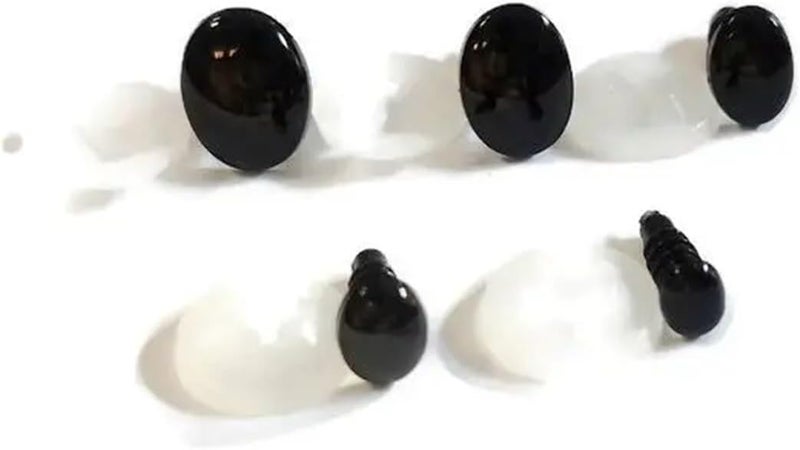 40pcs Oval Black Eyes for Teddy Bear Safety Animal Doll Making Supply 6 * 4mm/7 * 10mm/9 * 12mm/10 * 13mm(13x10mm) - Image 4
