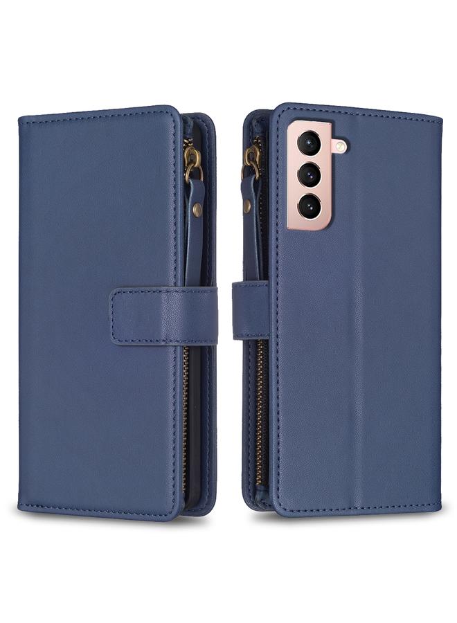 S-TOP Case For Samsung Galaxy S21 5G 9 Card Slots Zipper Wallet Leather Flip Phone Case - Image 1
