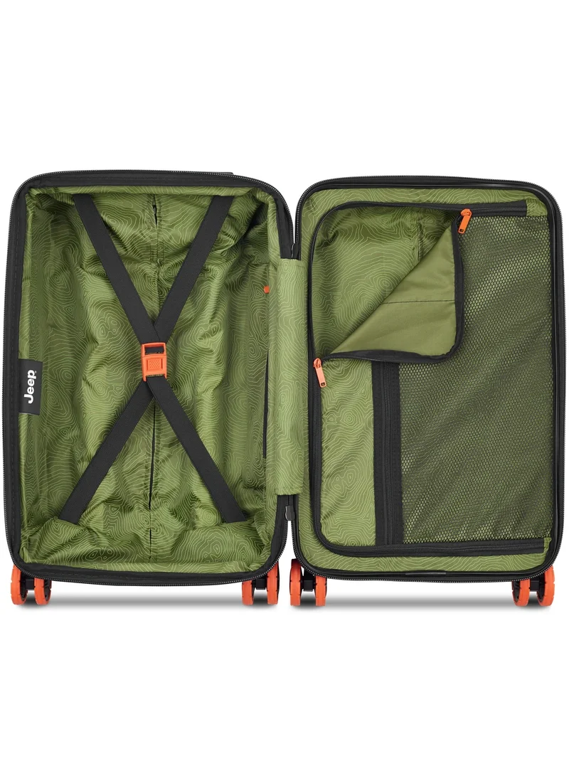 Jeep  Jh002B 55 Cm Hardcase 4 Double Swivel Wheeled Expandable Cabin Lugggae Trolley - Black  | Best Price UAE