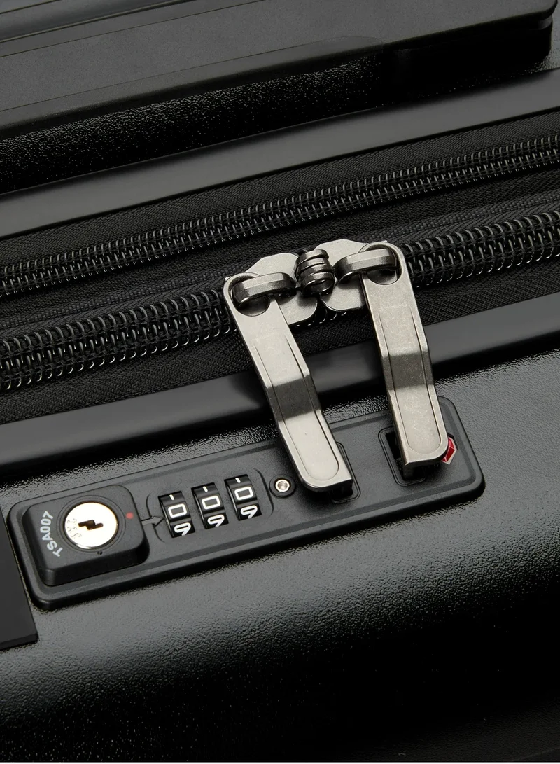 Jeep  Jh002B 55 Cm Hardcase 4 Double Swivel Wheeled Expandable Cabin Lugggae Trolley - Black  | Best Price UAE