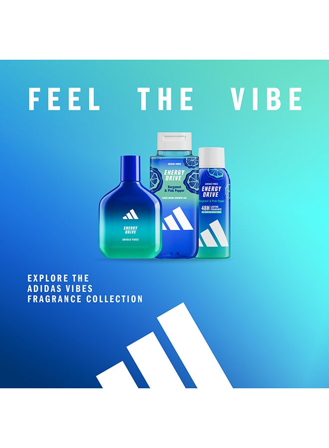 Adidas Vibes Energy Drive All-Over Deo Body Spray 150ml - Image 4
