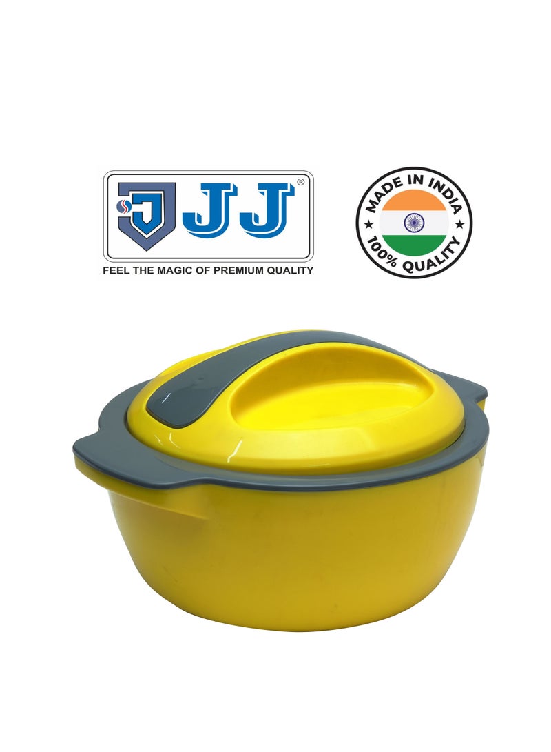 JJ Casserole Mark-6500 Food Warmer Thermal Casserole Dish, Double Wall Insulated Serving Dishes with Lids, Thermal Food Storage Containers, Dishwasher Safe Yellow - Image 1