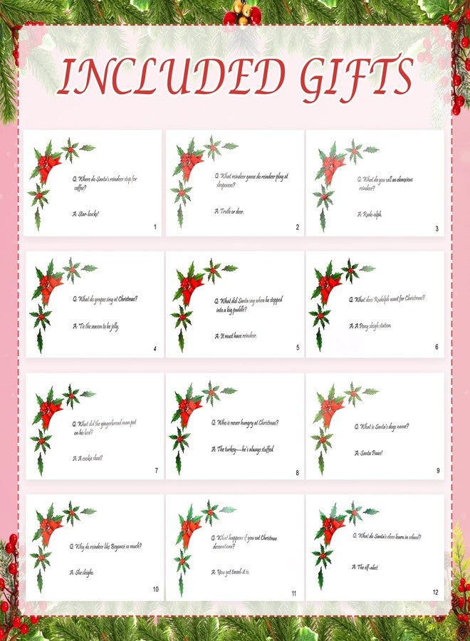 FunsLane 12 Pack 10" Luxurious Red & White Snowflake Design Table Favors with Party Hat, Joke & Xmas Gift for Kids Christmas Parties & Holidays - Image 3