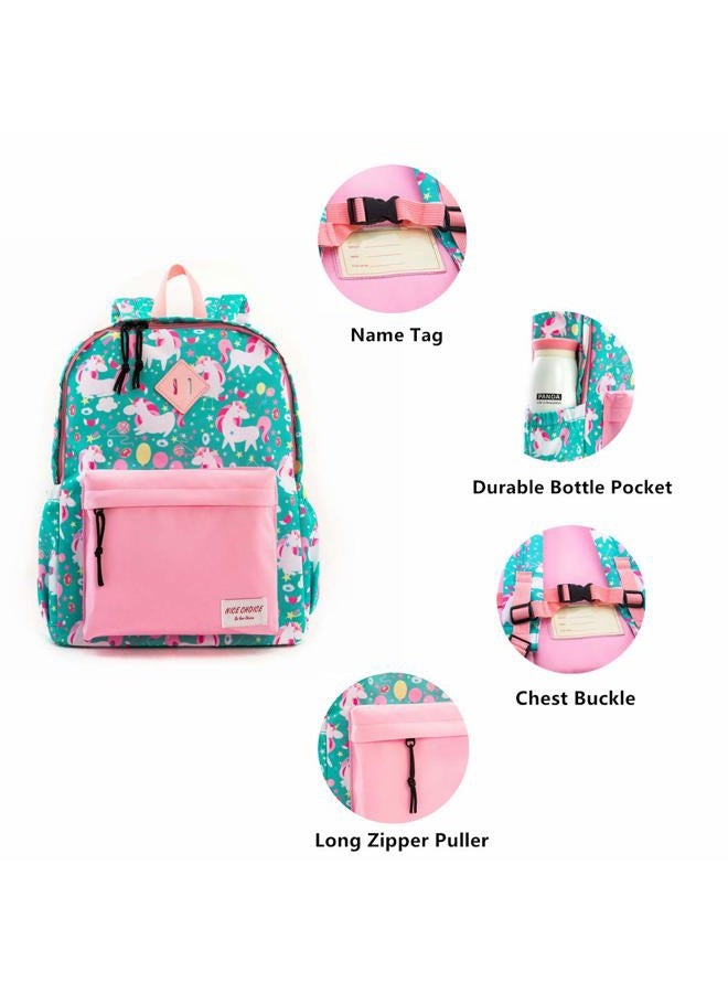 NICE CHOICE Kindergarten Backpack Preschool Little Kid Toddler School Backpacks for Boys and Girls with Chest Strap(16inch, Unicorn) - Image 3