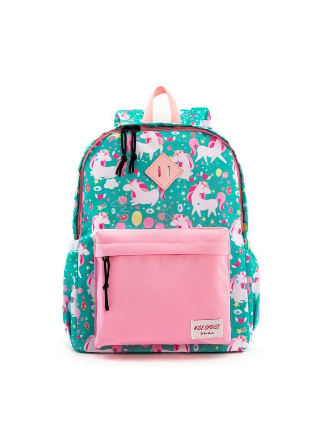 NICE CHOICE Kindergarten Backpack Preschool Little Kid Toddler School Backpacks for Boys and Girls with Chest Strap(16inch, Unicorn) - Image 1