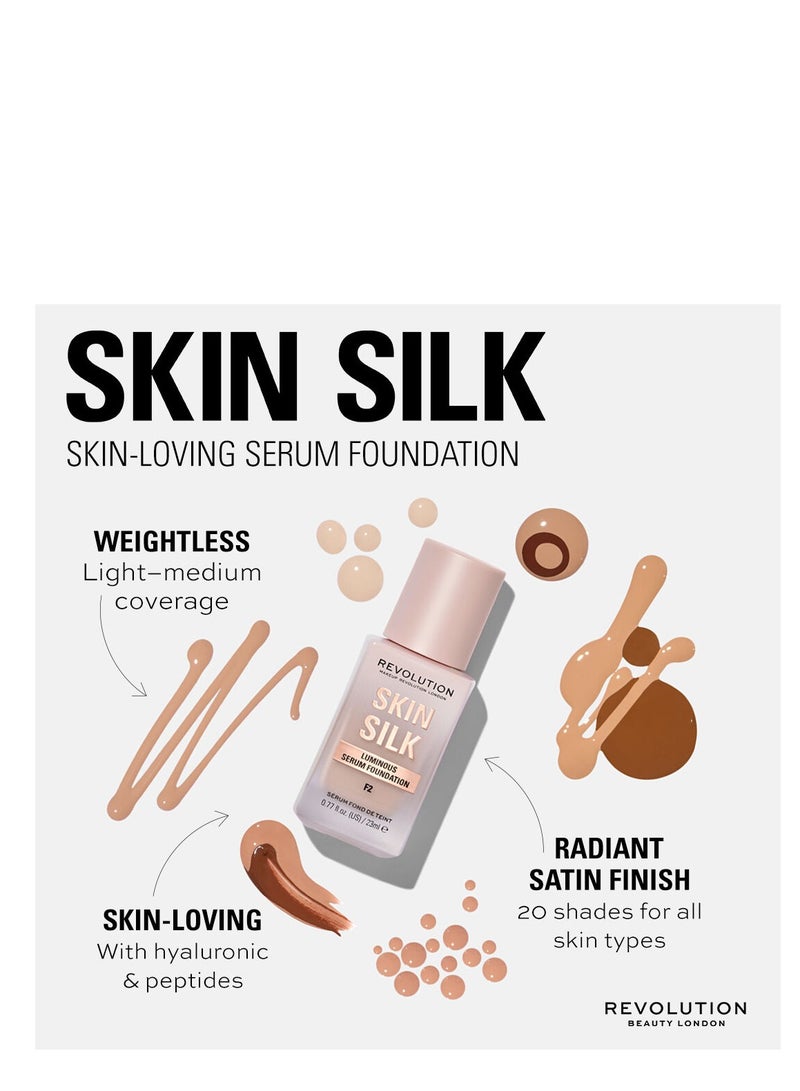 REVOLUTION Makeup Revolution Skin Silk Serum Foundation F12 - Image 4