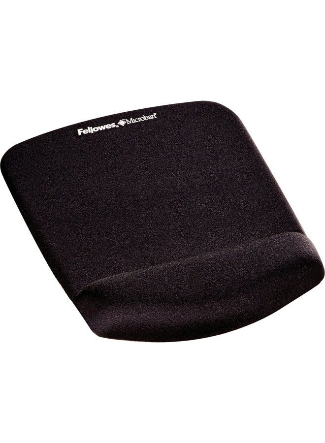 Fellowes PlushTouch Wrist Rest with Mouse Pad, FoamFusion Technology, Black (9252001) - Image 1