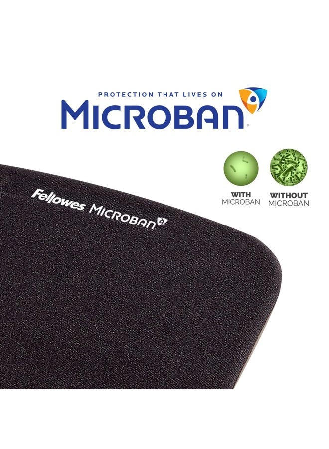 Fellowes PlushTouch Wrist Rest with Mouse Pad, FoamFusion Technology, Black (9252001) - Image 2