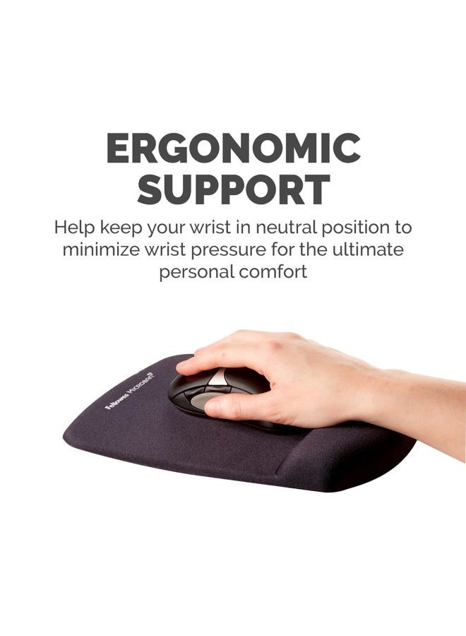 Fellowes PlushTouch Wrist Rest with Mouse Pad, FoamFusion Technology, Black (9252001) - Image 4