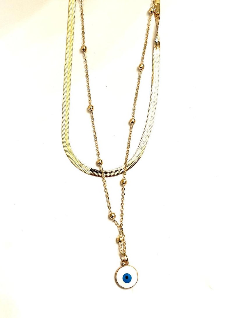 Trio Earrings Eye snake necklace - Image 1